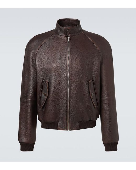 Prada Brown Leather Jacket for men