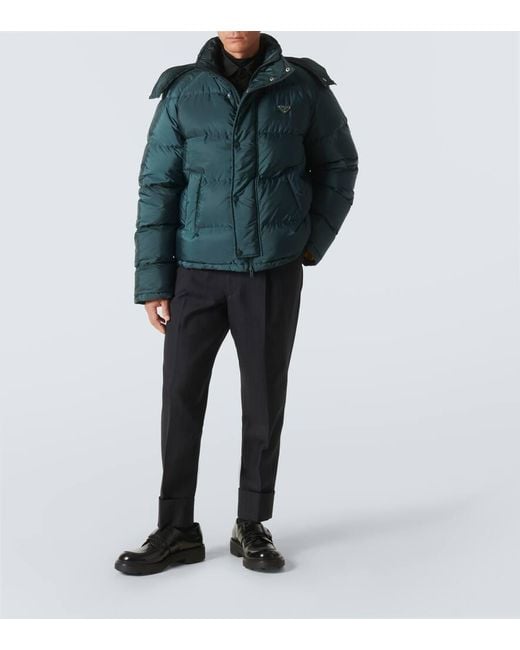 Prada Green Re-Nylon Down Jacket for men
