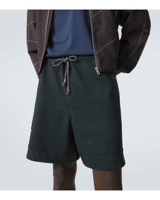 Kiko Kostadinov Black Kyan Wool-Blend Shorts for men