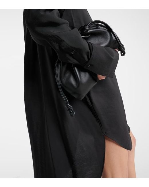 Vestido camisero de sarga Loewe de color Black