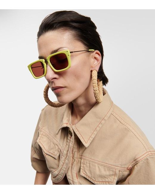 Jacquemus Yellow Les Lunettes Soli D-Frame Sunglasses
