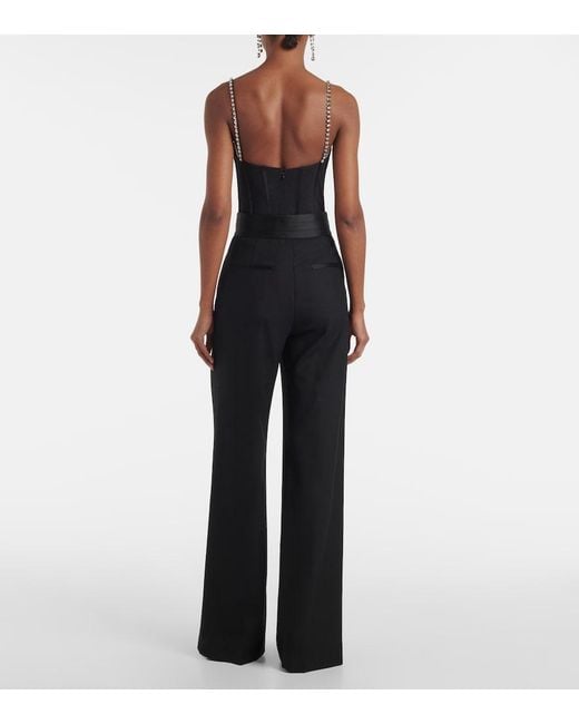 Rebecca Vallance Black Eclipse Wide-Leg Pants