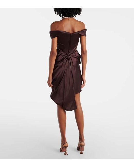 Vivienne Westwood Brown Minikleid Nova Cora Aus Satin