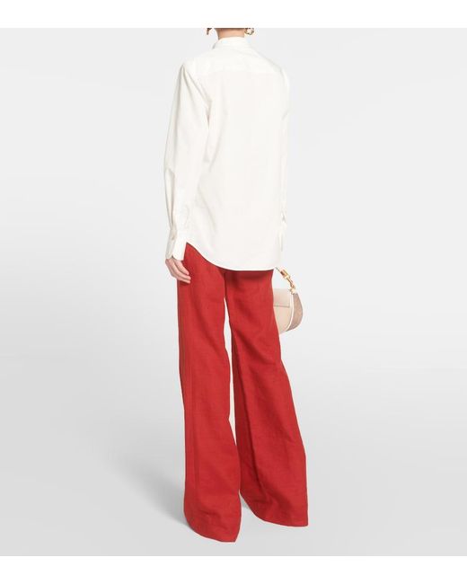 Chloé White Cotton Blouse