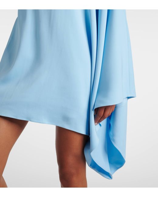 Alaïa Blue Asymmetric Draped Minidress