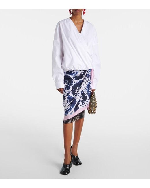 Top De Algodon Dries Van Noten de color White