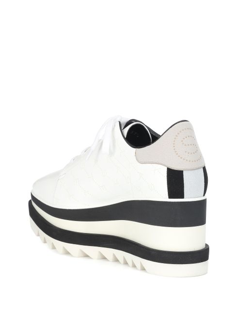 Stella McCartney Sneakelyse Lace-up Bright Sneakers in White Black ...