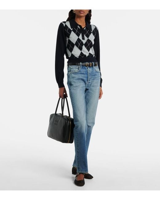 Citizens of Humanity Blue Blaine High-Rise Straight Jeans