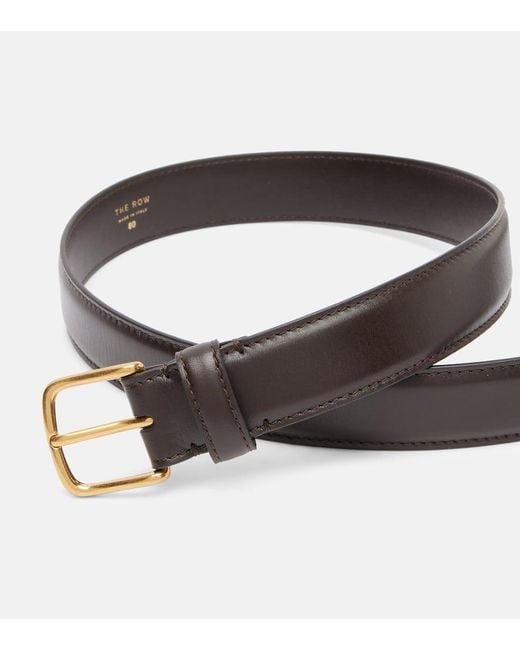 The Row Black Guertel Classic Aus Leder