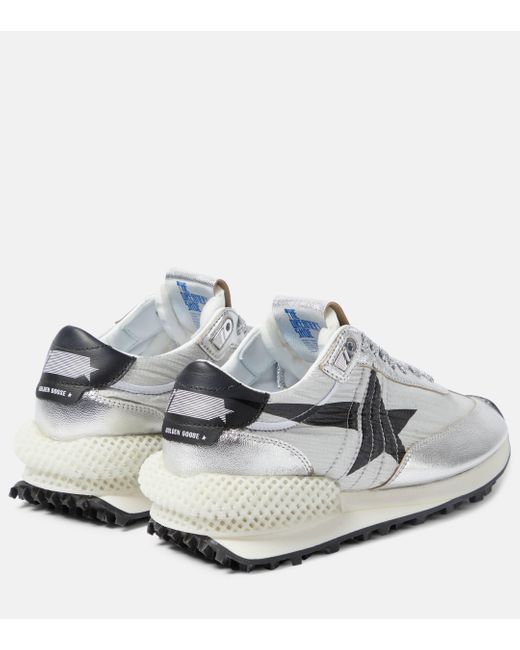Golden Goose Deluxe Brand White Marathon Leather-trimmed Sneakers