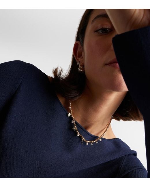 Sydney Evan Metallic 14Kt Beaded Pendant Necklace With Pearls