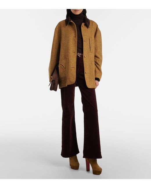 Christian Louboutin Brown Ankle Boots Loo Booty 130 Aus Veloursleder