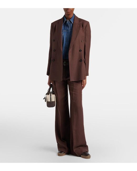 Brunello Cucinelli Brown Monili Leather And Suede Espadrilles
