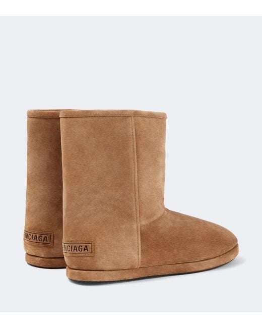 Balenciaga Brown Alaska Suede Ankle Boots for men