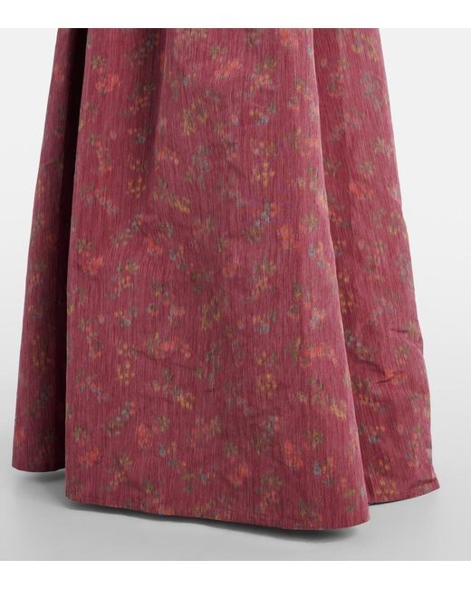 Markarian Red Morgaine Floral Maxi Skirt