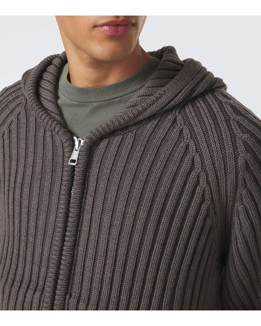 Our Legacy Gray Level Wool Zip-Up Hoodie for men