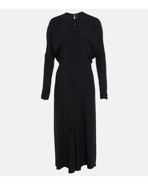 Victoria Beckham Cutout Cady Midi Dress in Black | Lyst