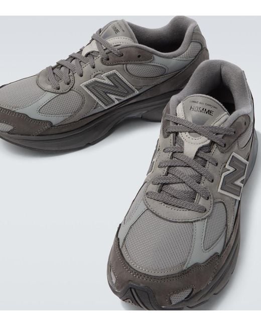 Comme des Garçons Gray X New Balance 2010 Suede-Trimmed Sneakers for men