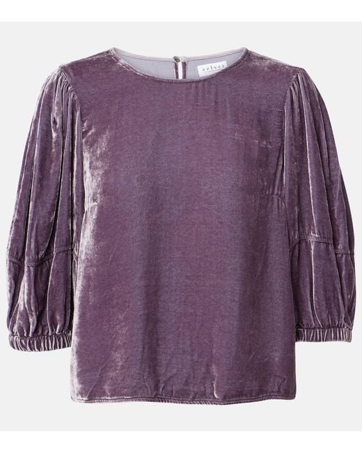 Velvet Purple Nancy Top