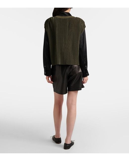 Joseph Black Cedre Plisse Satin Top