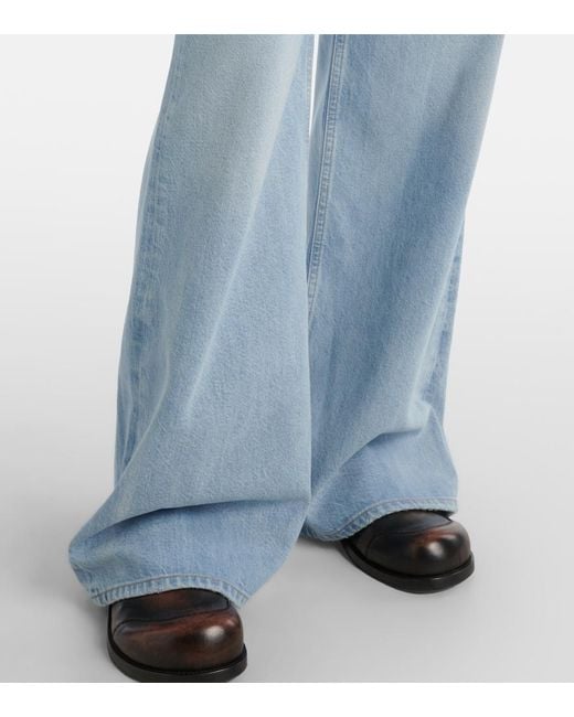Citizens of Humanity Blue Paloma Mid-Rise Wide-Leg Jeans