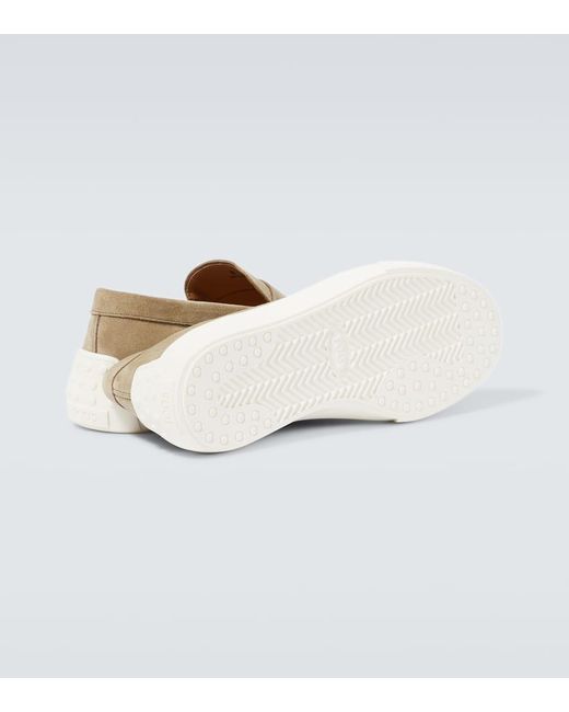 Tod's White Suede Loafers for men