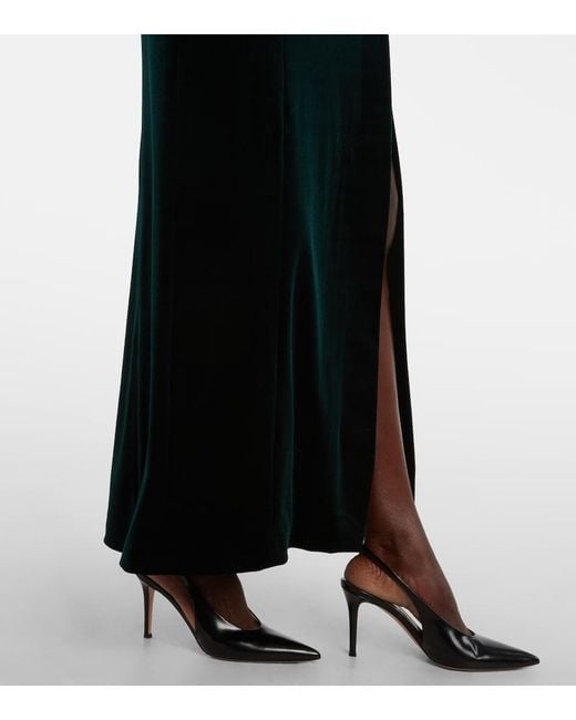 Galvan Blue Vanitas Velvet Gown