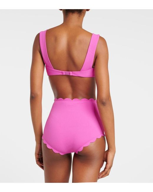 Marysia Swim Pink North Scalloped Bikini Top