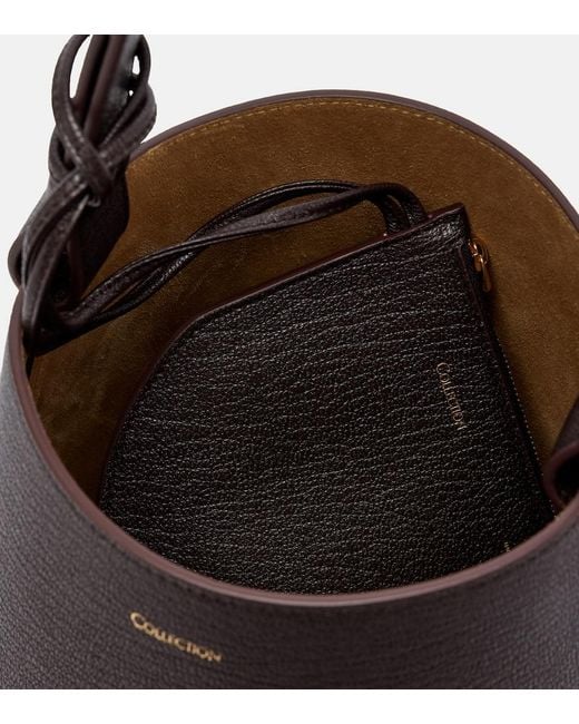 Calvin Klein Black Orbita Small Leather Bucket Bag