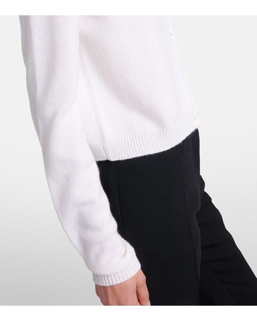 Jardin Des Orangers White Wool And Cashmere Cardigan