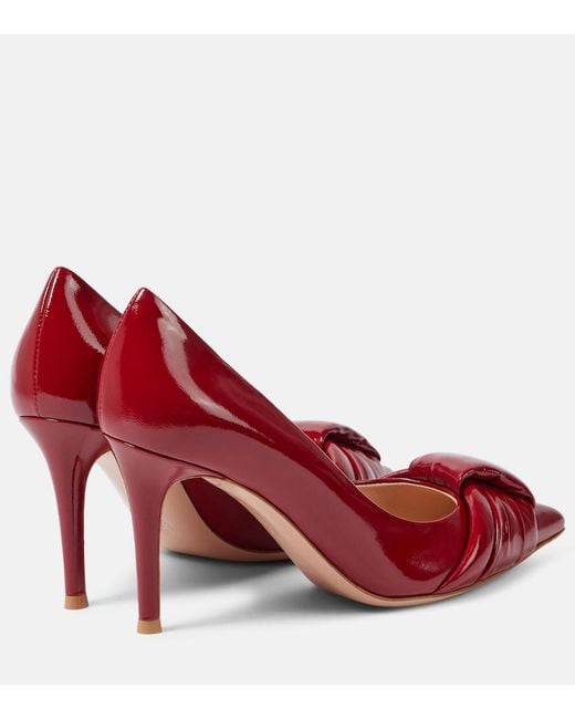 Gianvito Rossi Red 85 Patent Leather Pumps