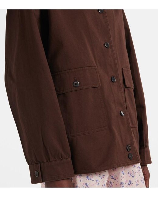 Prada Brown Oversized Cotton Field Jacket