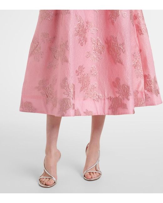 Rebecca Vallance Pink Benette Brocade Cocktail Dress