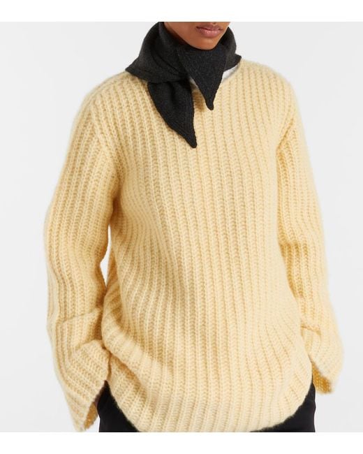 The Row Black Mentas Cashmere Scarf