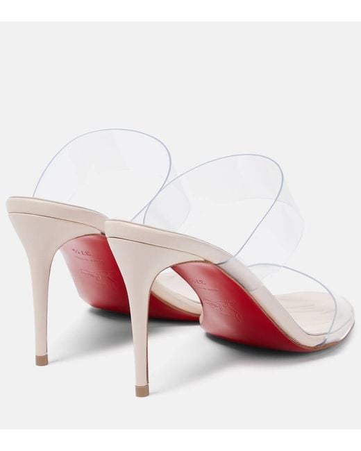 Christian Louboutin White Just Loubi 85 Pvc Sandals