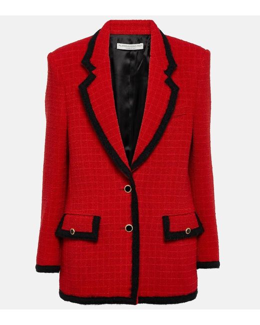 Alessandra Rich Red Jacke aus Boucle