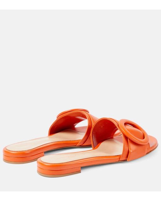Sandalias de piel adornadas Gianvito Rossi de color Orange