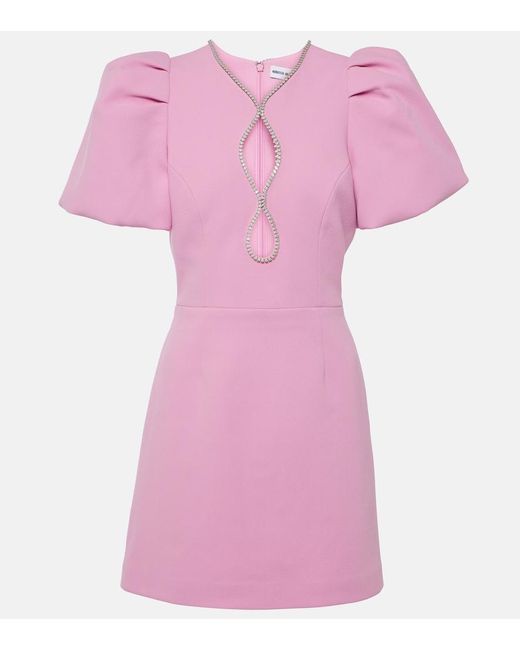 Rebecca Vallance Pink Karina Embellished Cutout Minidress