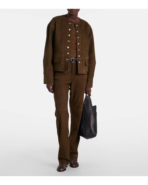 Proenza Schouler Brown Jacke Robin Aus Veloursleder