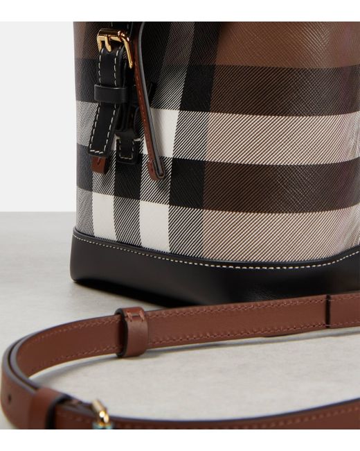 Burberry Black Micro Checked Canvas Backpack