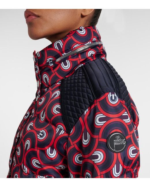 Fusalp Red Tatum Printed Quilted Ski Jacket