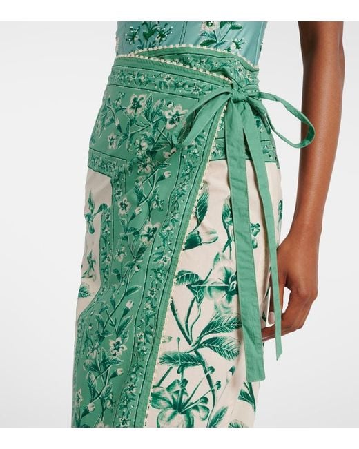 Agua Bendita Green Luna Ceiba Cotton Beach Cover-Up