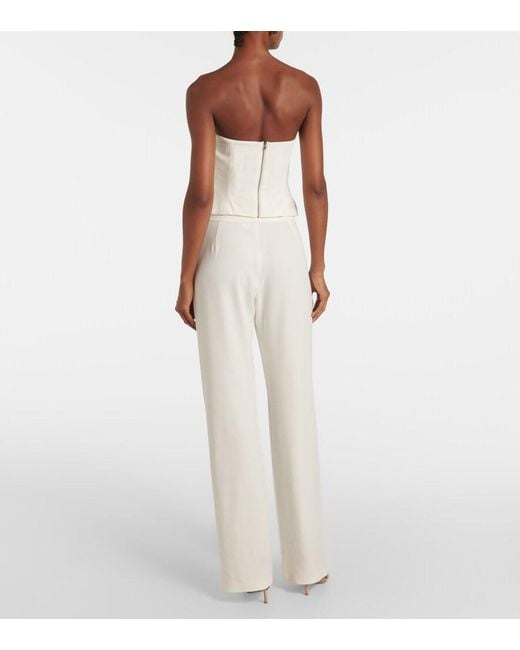 The Sei White Pleated Crepe Top
