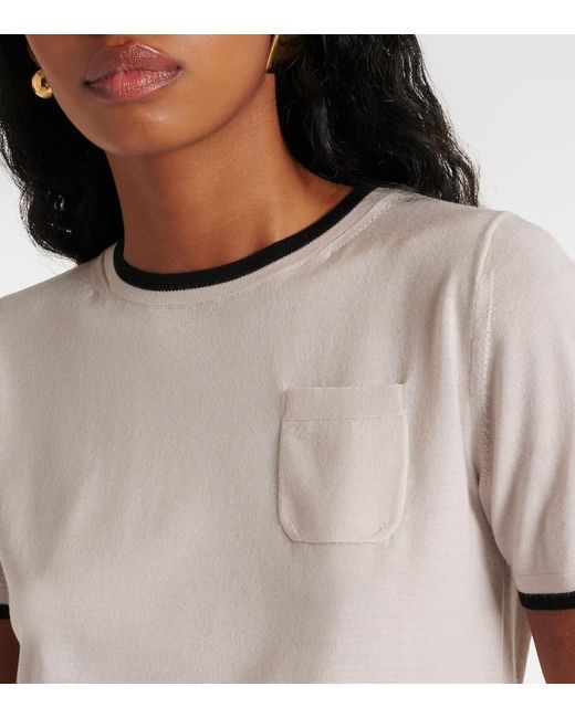 Max Mara White Egidio Virgin Wool T-Shirt