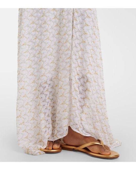 Missoni White Lame Maxi Dress
