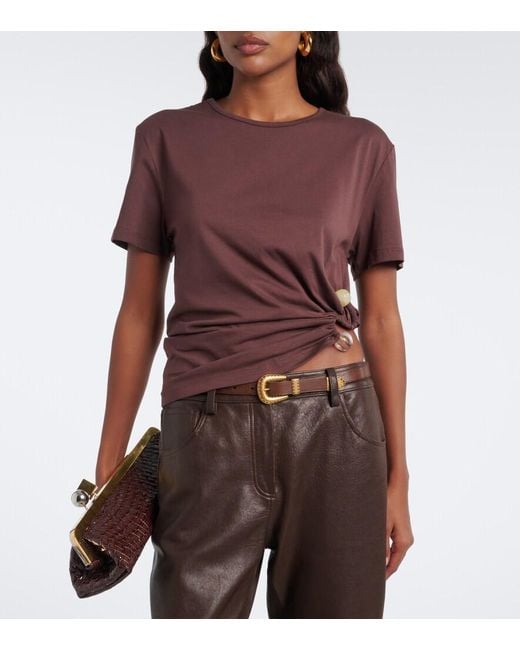 Christopher Esber Brown Bree Quartz Cotton Jersey T-Shirt