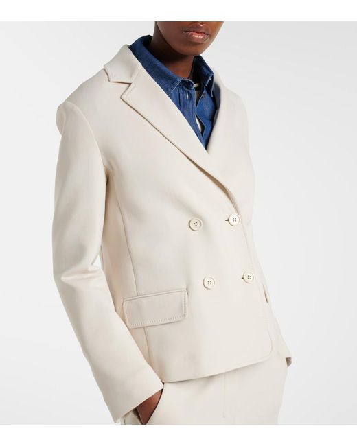 Max Mara Natural Max Mara Badia Cotton-Blend Jersey Blazer