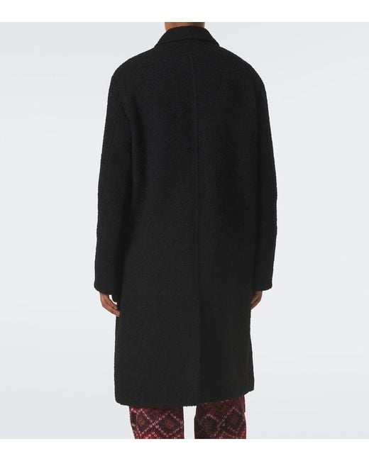 Dries Van Noten Black Wool-Blend Coat for men