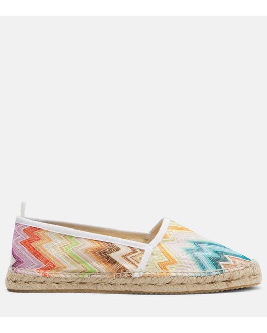 Missoni Blue Elle Zigzag Espadrilles