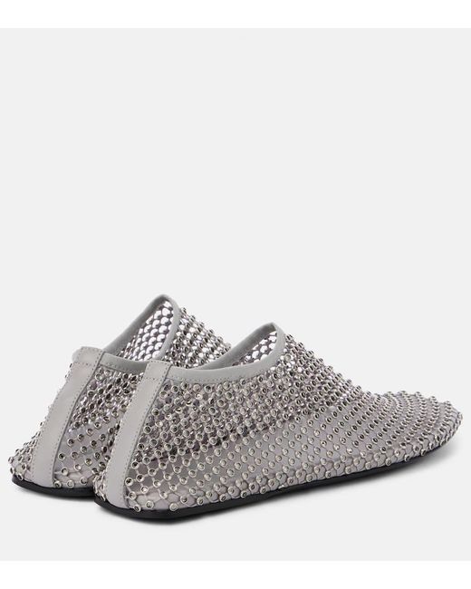 Christopher Esber Gray Slip-Ons Minette Mit Kristallen